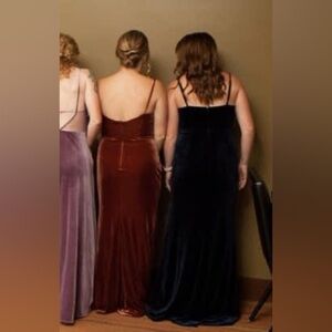 Revelry Rory Velvet Dress (Terracotta 606)